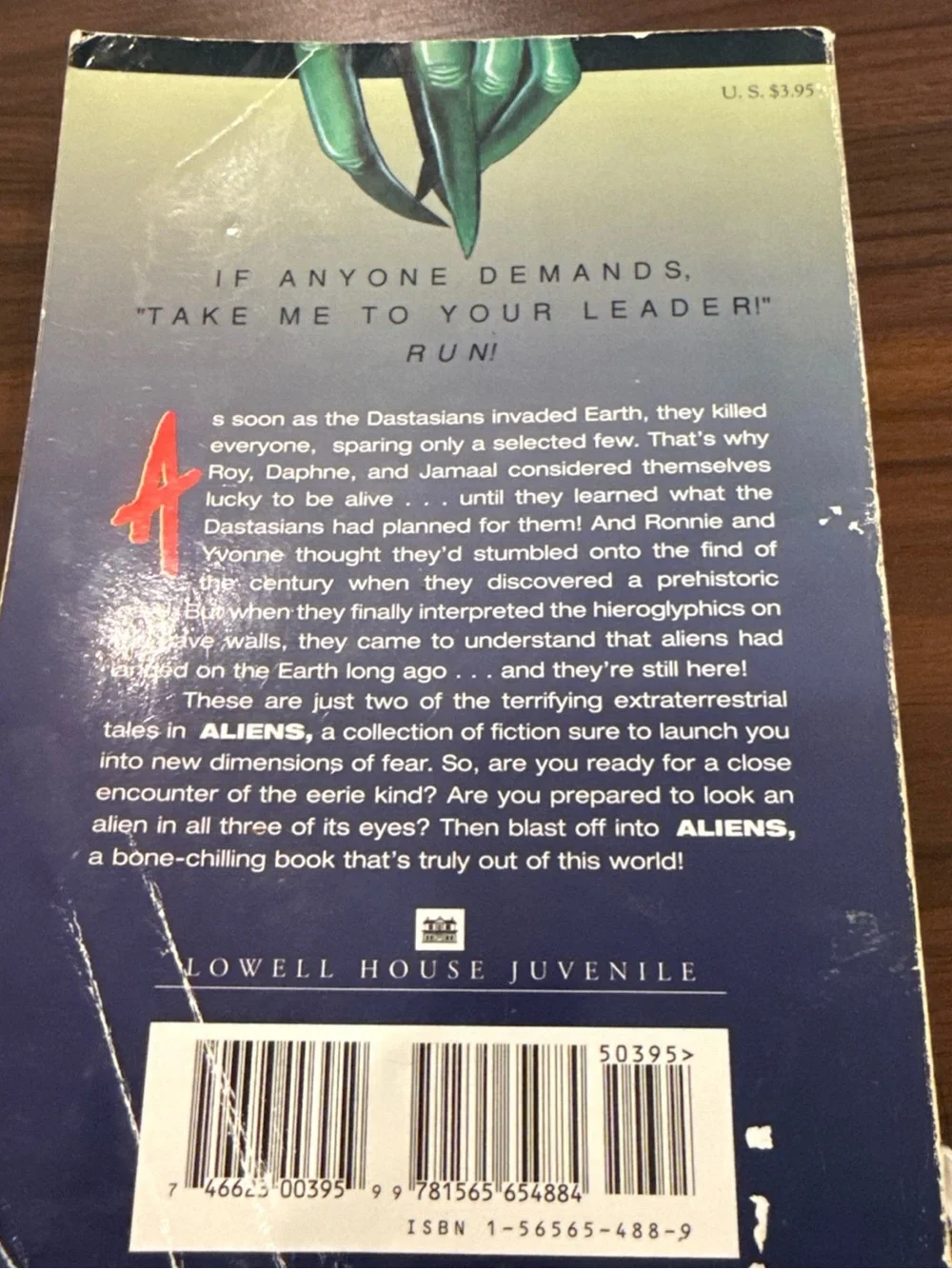 ALIENS Terrifying Extraterrestrial Tales Paperback Don Wulffson Vintage Book